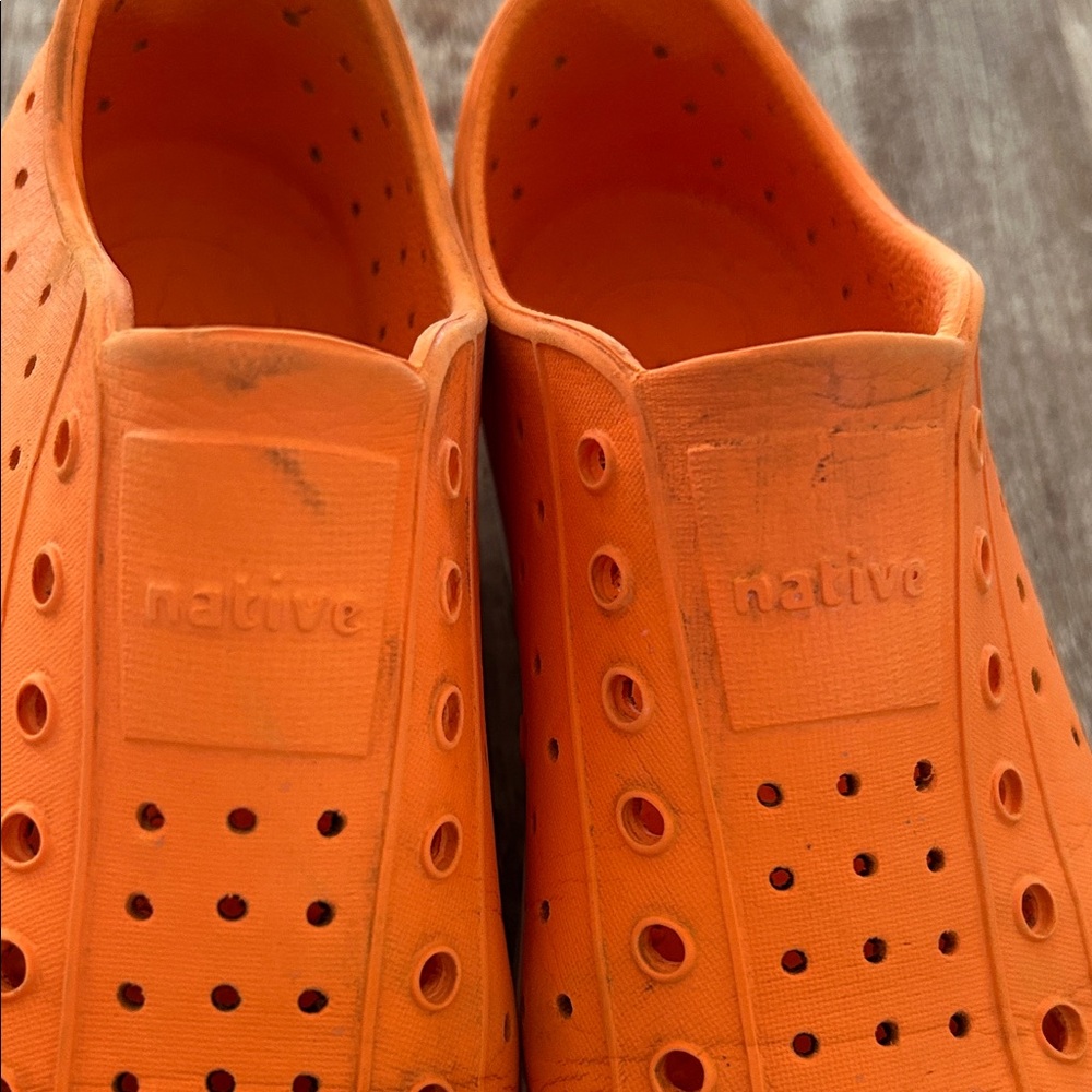 Native Bright Orange Perforated Slip-Ons - Picture 6 of 6
